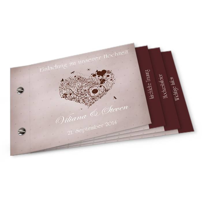 Booklet Viliana und Steven - Carinokarten.de