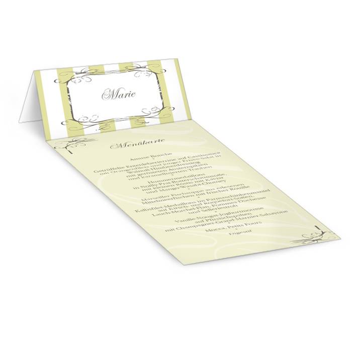 Tisch-Menükarte personalisiert