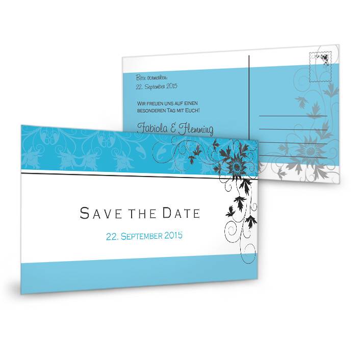 Save the Date Postkarte 21 x 10 cm