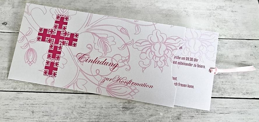 Einladungskarten für Kommunion/Konfirmation selbst ...