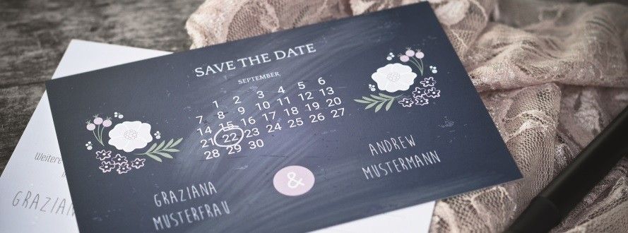 Save-the-Date-Karten für die Hochzeit selbst gestalten