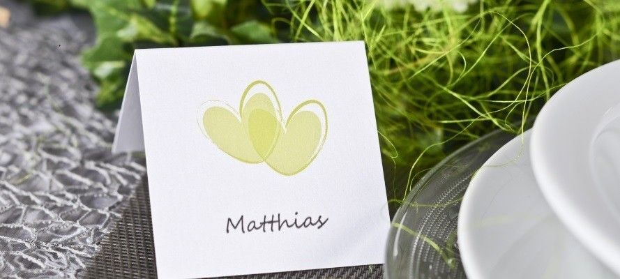 Tischkarten für Hochzeit selbst gestalten